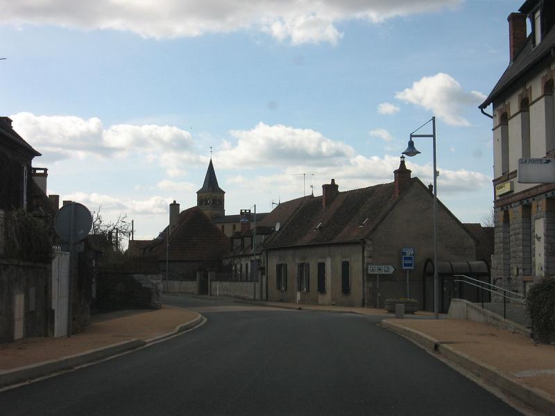 Vue de Diou, dans le département de l'Allier.
