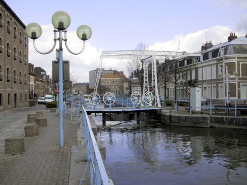 Photo de la Scarpe à Douai, en région Hauts-de-France.