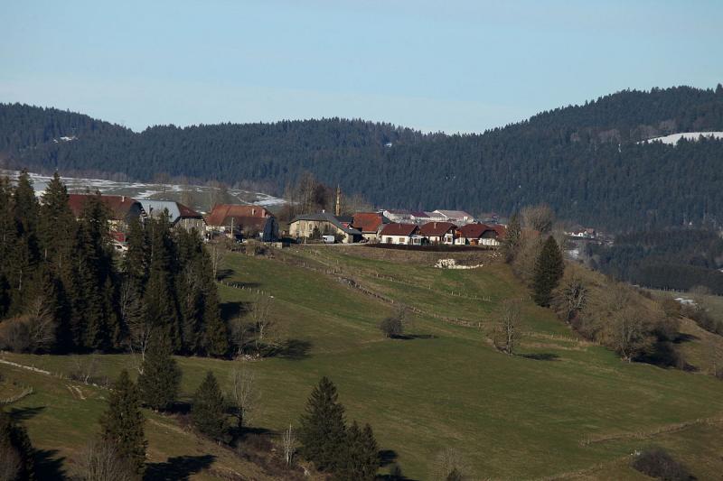 Fourcatier vu de Rochejean, à Fourcatier-et-Maison-Neuve, dans le département du Doubs.