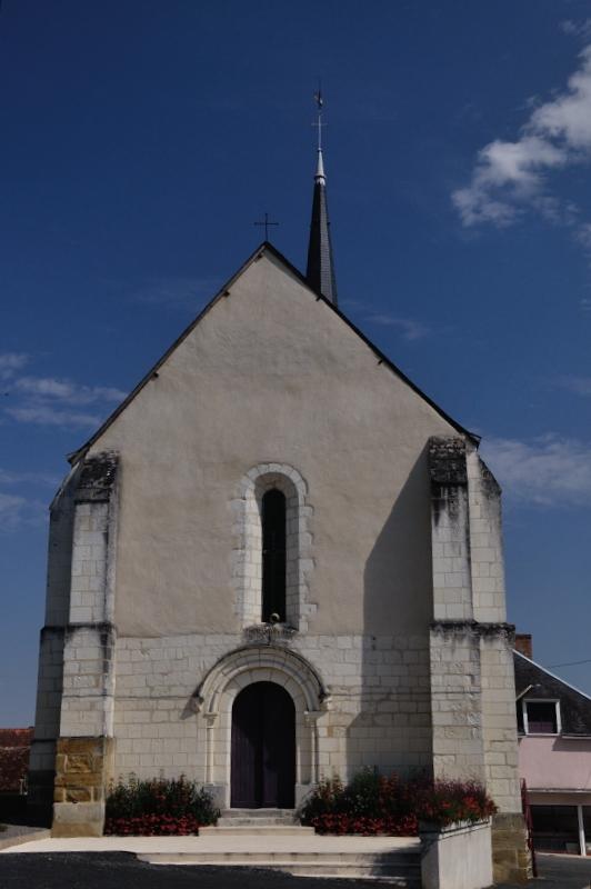  L'église Saint-Étienne en 2013, à Gehée,  dans le département de l'Indre.