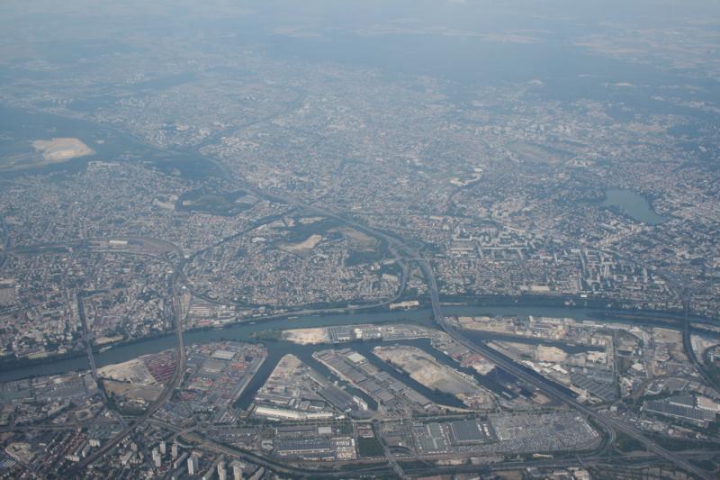 Port de Gennevilliers vue d'avion