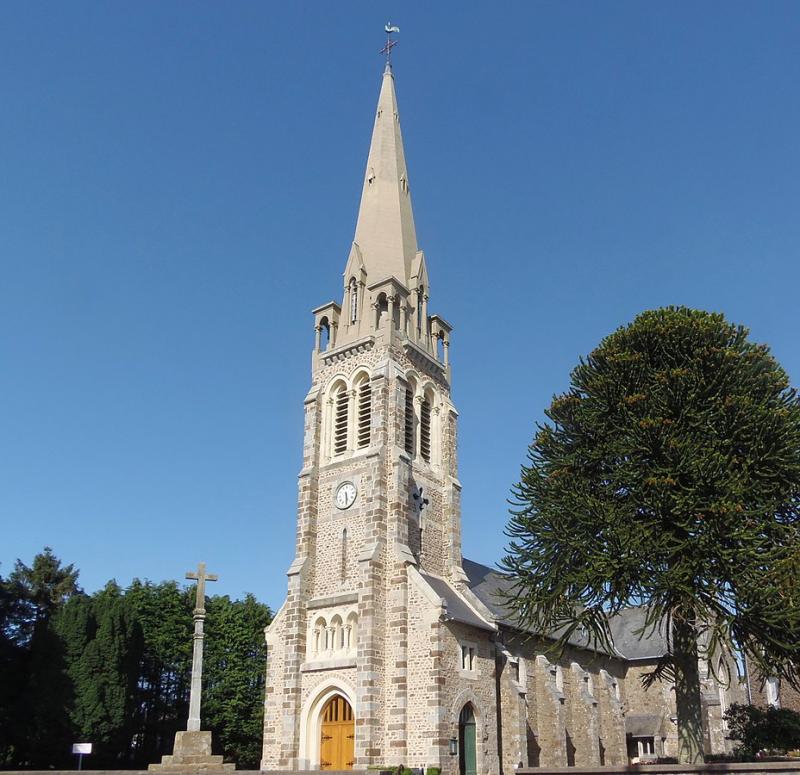 Église Saint-Matthieu de Ger, dans le département de la Manche.