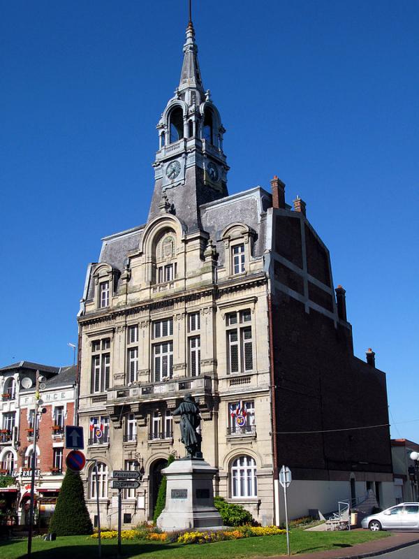 Hôtel-de-ville de la commune de  Ham, dans le département de la Somme.
