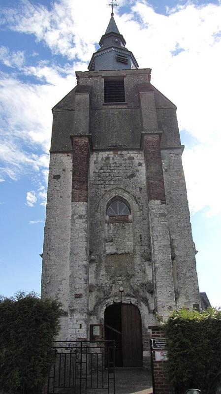 L'église Saint-Leu, classée monument historique, dans le département du Pas-de-Calais.