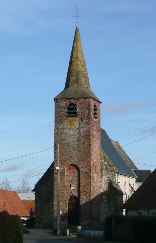  L'église Saint-Vaast à Humerœuille, dans le département du Pas-de-Calais.