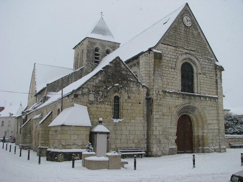 L'église Saint-Gilles, à l'Île-Bouchard, dans le département d'Indre-et-Loire.
