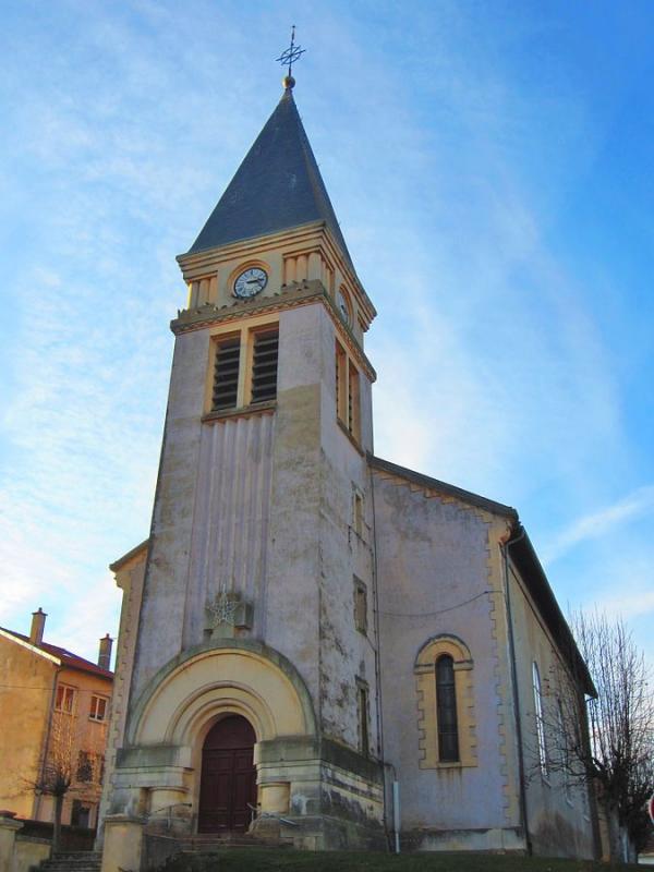 Église de la commune de Leyr, dans le département de la Meurthe-et-Moselle.