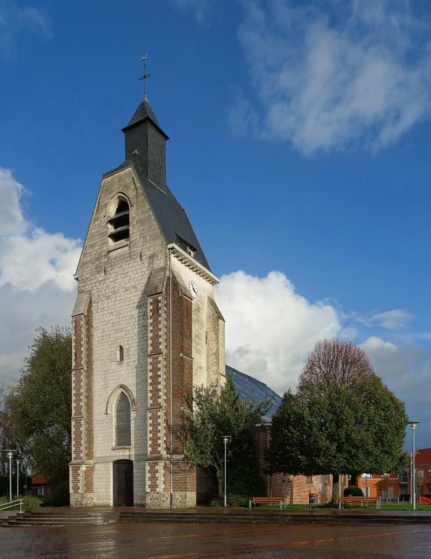 Photo de l'église Saint-Éloi, à Lezennes, en région Hauts-de-France.