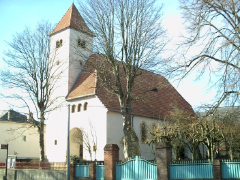 Photo du temple protestant réformé de Longeville-lès-Metz, en région Grand-Est. 
