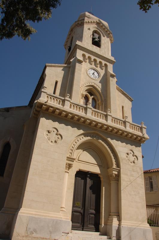 L'Église Sainte-Marthe est située sur le Plateau de l'Église, dans le quartier Sainte Marthe dans le 14e arrondissement de Marseille, en France