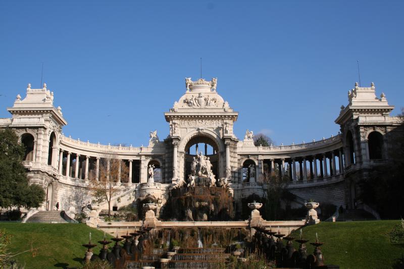 Photo du palais Longchamp, à Marseille, en région Provence-Alpes-Côte d'Azur.