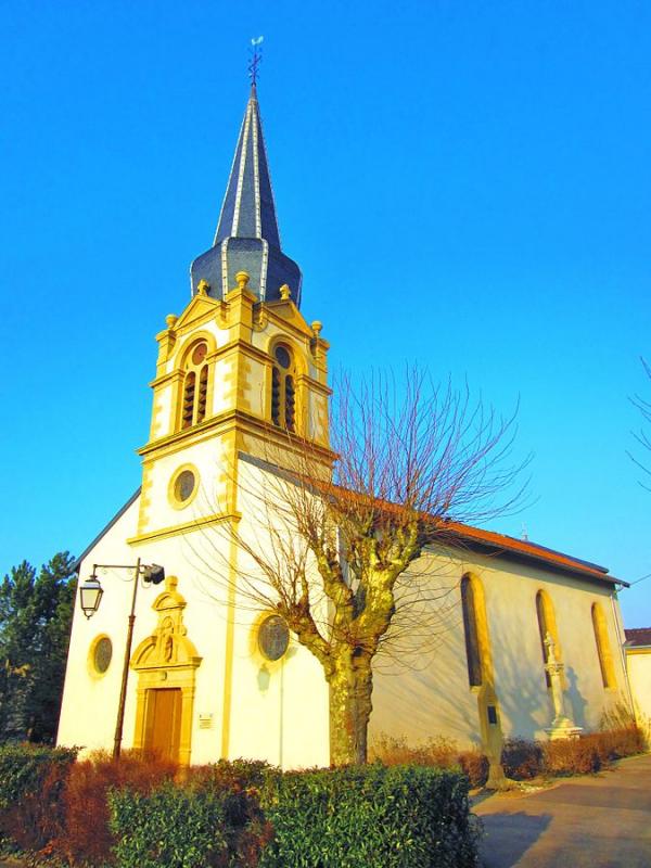 Église Saint-Clément, à Pagny-lès-Goin, dans le département de la Moselle.