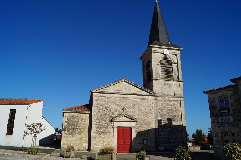 L’église Saint-Remi à Pissotte, en août 2016, dans le département de la Vendée.