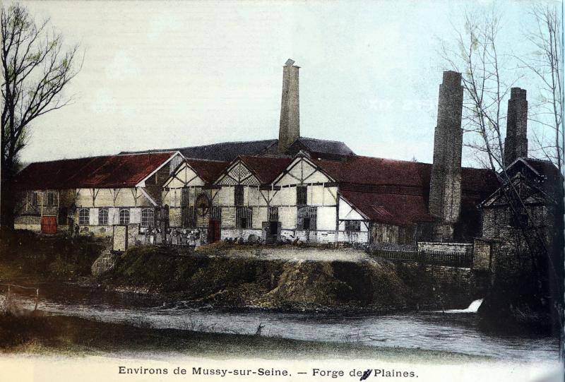 L'ancienne forge sur la Seine au début du XXe siècle.