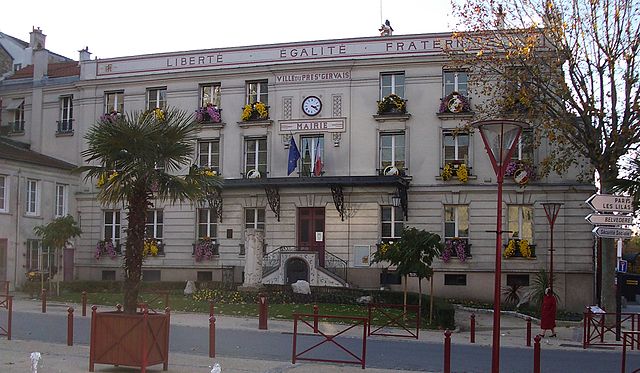 La mairie du Pré Saint-Gervais, ville française.