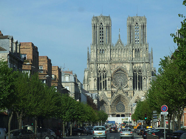 Cathédrale Notre-Dame de Reims, France, front Ouest.