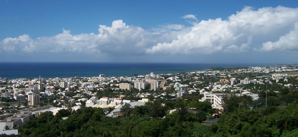 Saint-Denis de la Réunion, vue générale prise depuis Bellepierre.