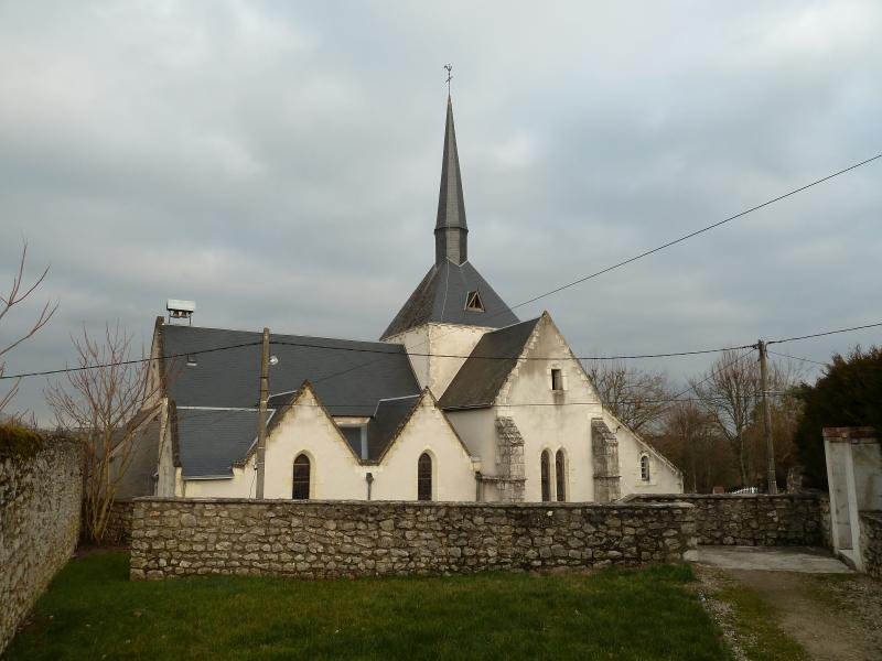 Photo de l'église Saint-Gervais, en région Centre-Val de Loire. 