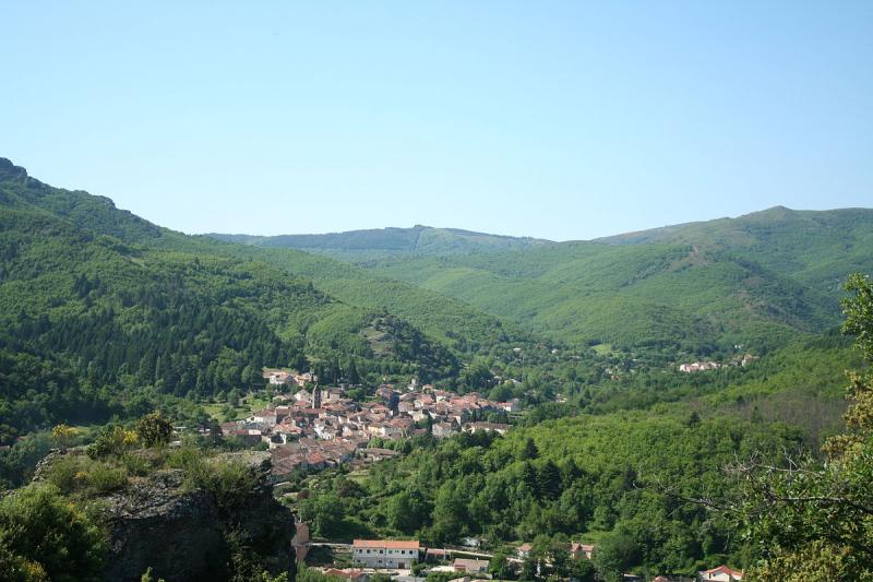 Vue de Saint-Gervais-sur-Mare,  depuis le clocher de Neyran.