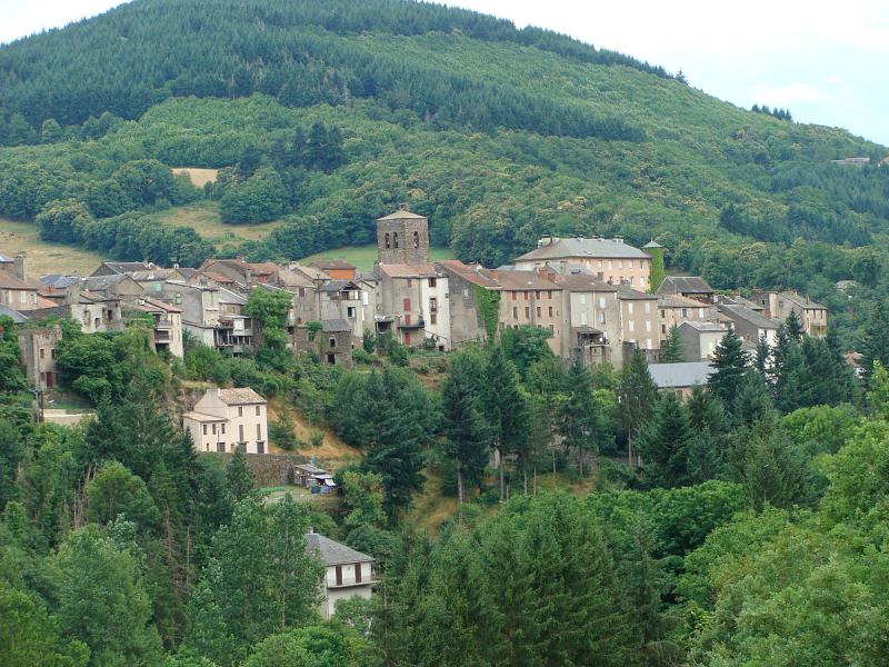 Vue générale de Saint-Sernin-sur-Rance, dans le département de l'Aveyron.