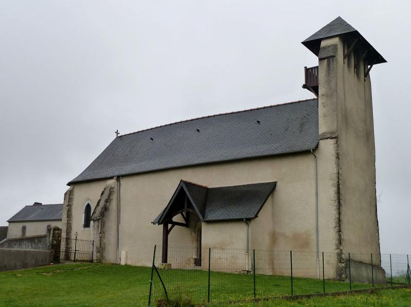 L'église Saint-Barthélémy à Saubole, dans le département des Pyrénées-Atlantiques.