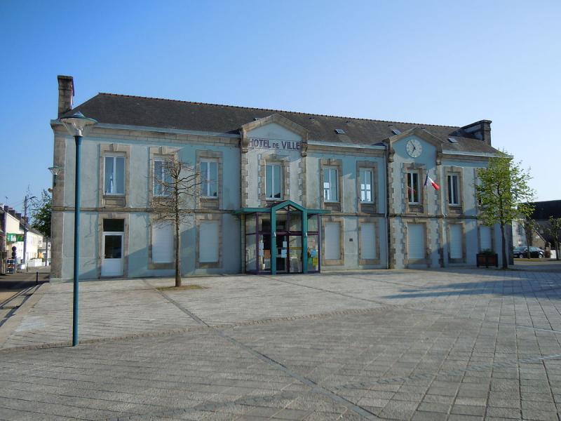 Hôtel de ville de Scaër, dans le département de la Bretagne.