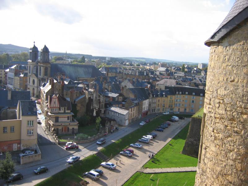 Ville de Sedan Ardennes France vue du château.