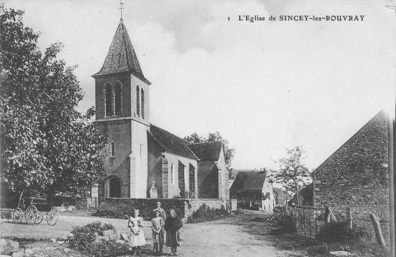 L'église de Sincey-lès-Rouvray, dans le département de la Côte-d'Or.