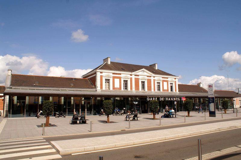Photo de la gare de Vannes, en région Bretagne.