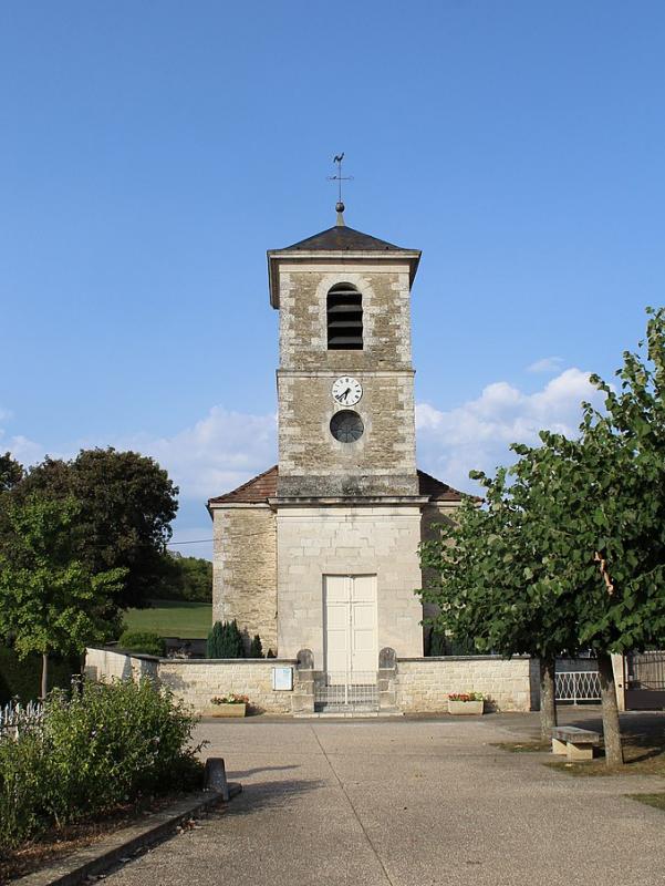 L'église de Vaudrémont,  dans le département de la Haute-Marne.