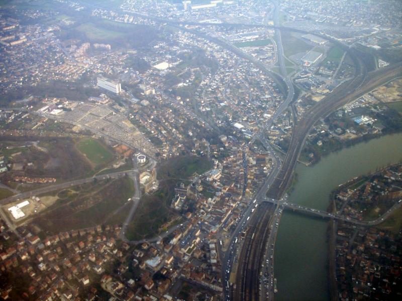 Vue aérienne de Villeneuve-Saint-Georges.