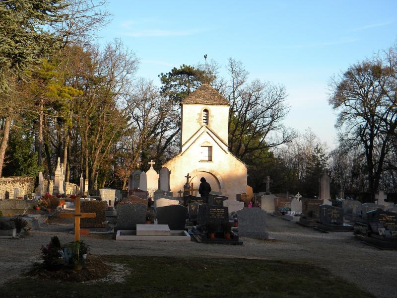Cimetière et restes de l'ancienne église de Villers-la-Faye.
