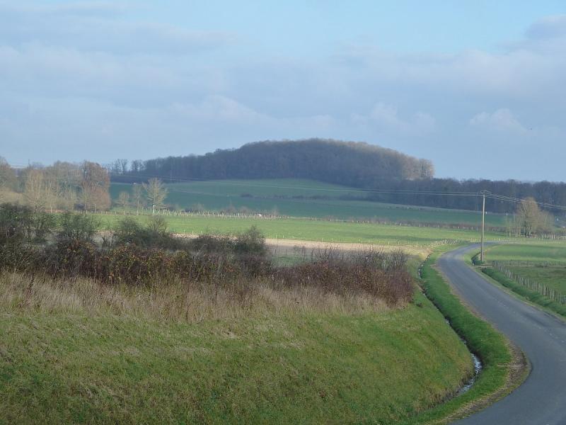  Le paysage depuis l'entrée du village de Vroil, dans le département de la Marne.