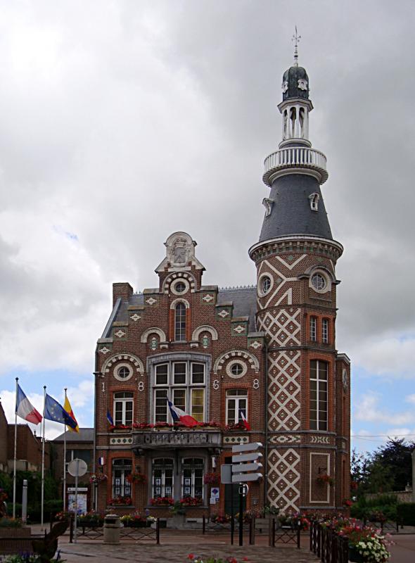 Photo de l'ancien hôtel de ville de Wambrechies, en région Hauts-de-France. 
