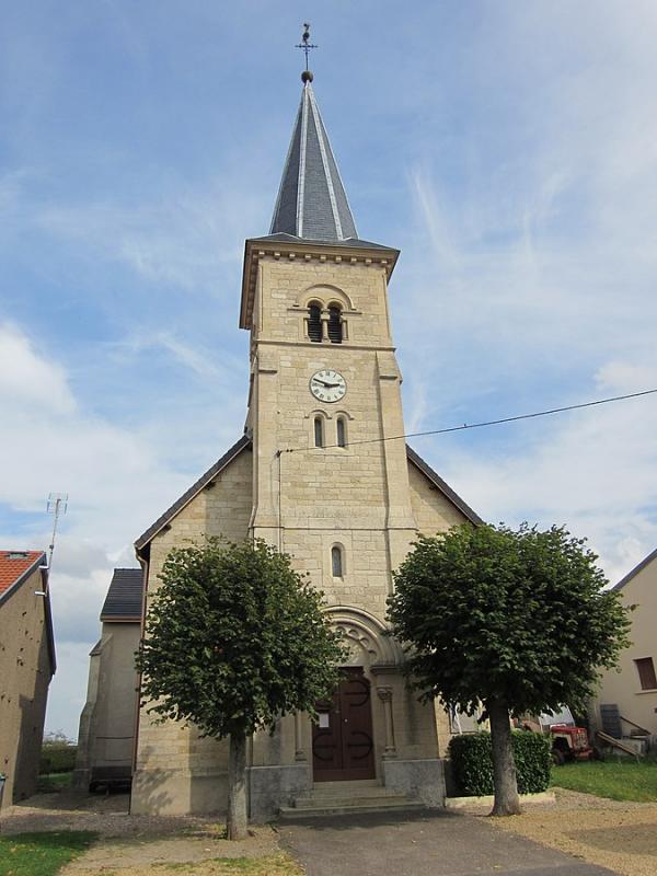 Église paroissiale Saint-Luc à Xonville, dans le département de Meurthe-et-Moselle.