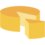 Une tome de fromage et une part découpée.