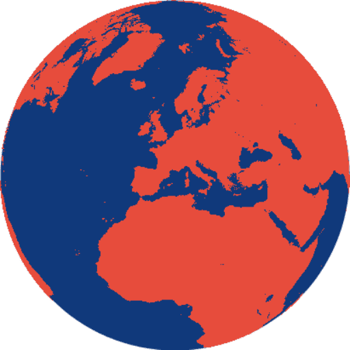 La terre rouge et bleu constitue le logo officiel de BestOf.one.