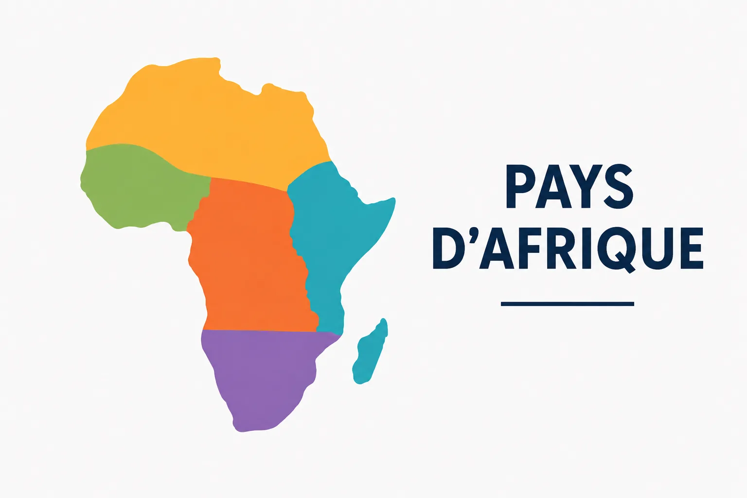 Carte stylisée de l'Afrique